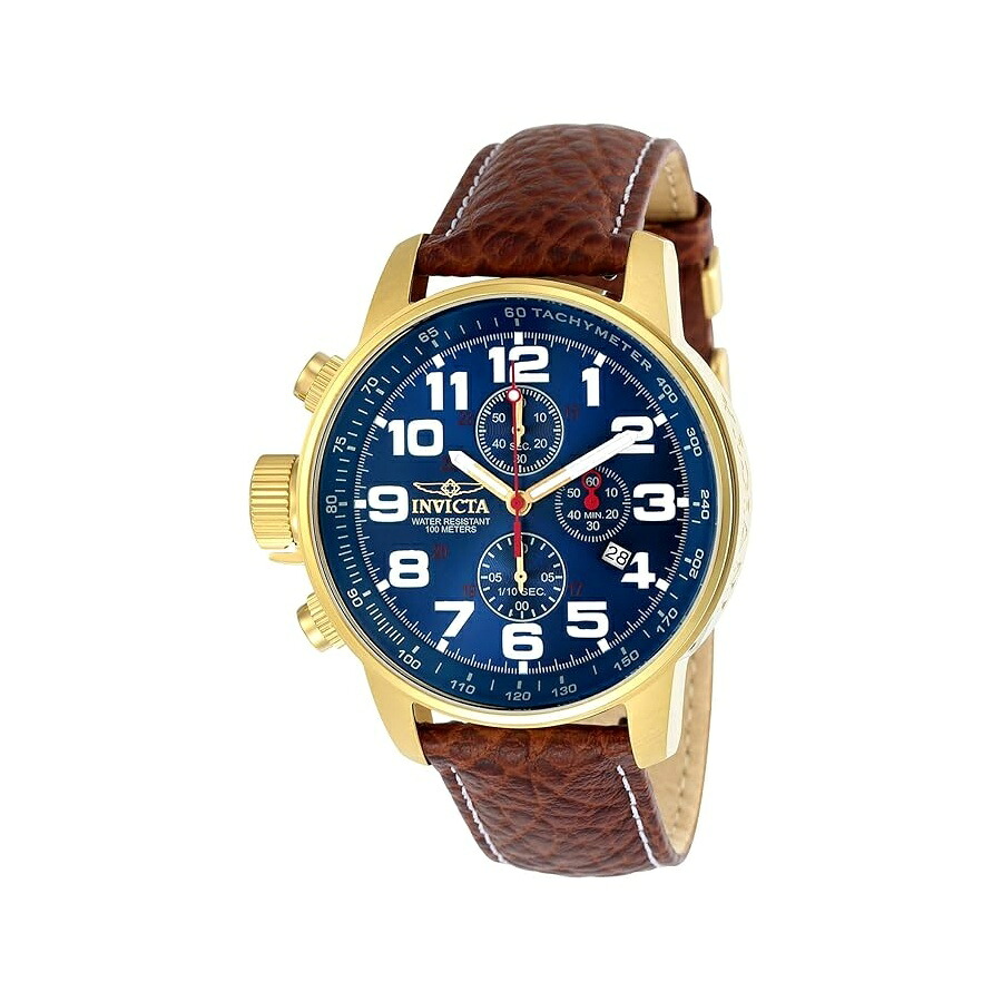 インヴィクタ メンズ I-Force 左利き用クォーツ時計 レザーストラップ付き Invicta Men's I-Force Left Handed Quartz Watch with Leather Strap|i-selection