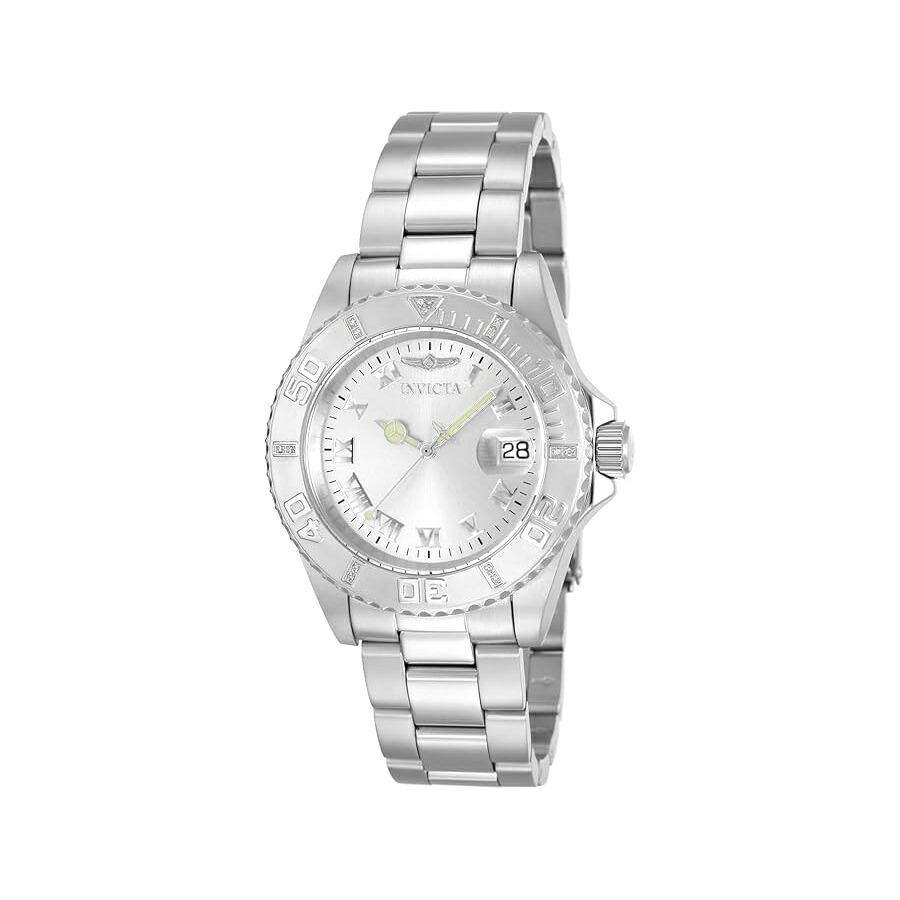 インヴィクタ レディース 12819 プロ ダイバー シルバー ダイヤル ダイヤモンド アクセント ウォッチ Invicta Women's 12819 Pro Diver Silver Dial Diamond Accented Watch｜i-selection