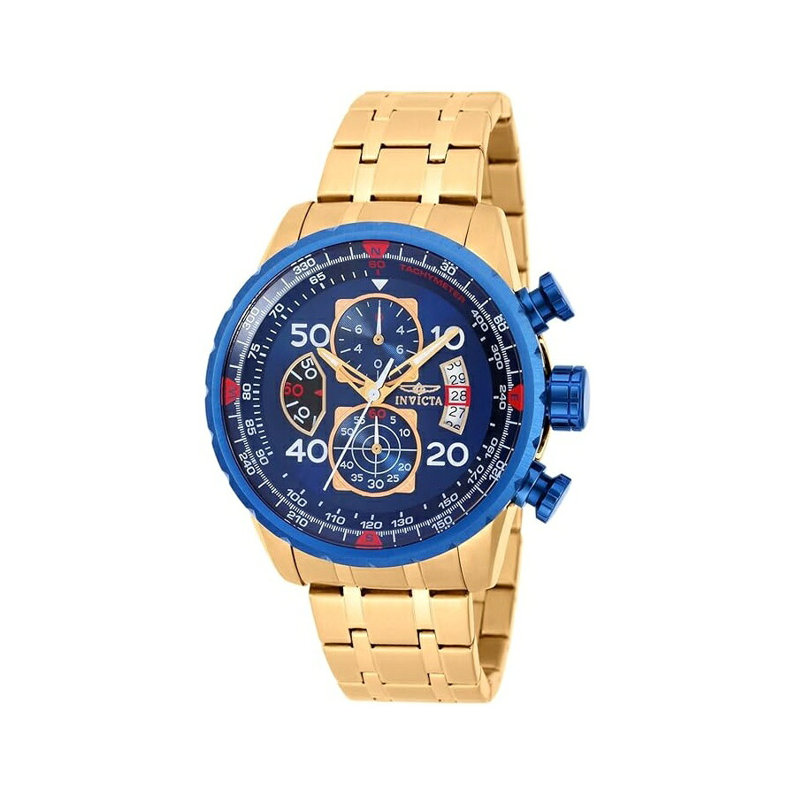 インヴィクタ アビエーター ステンレススチール メンズ クォーツ ウォッチ 48mm Invicta Aviator Stainless Steel Men's Quartz Watch 48mm｜i-selection