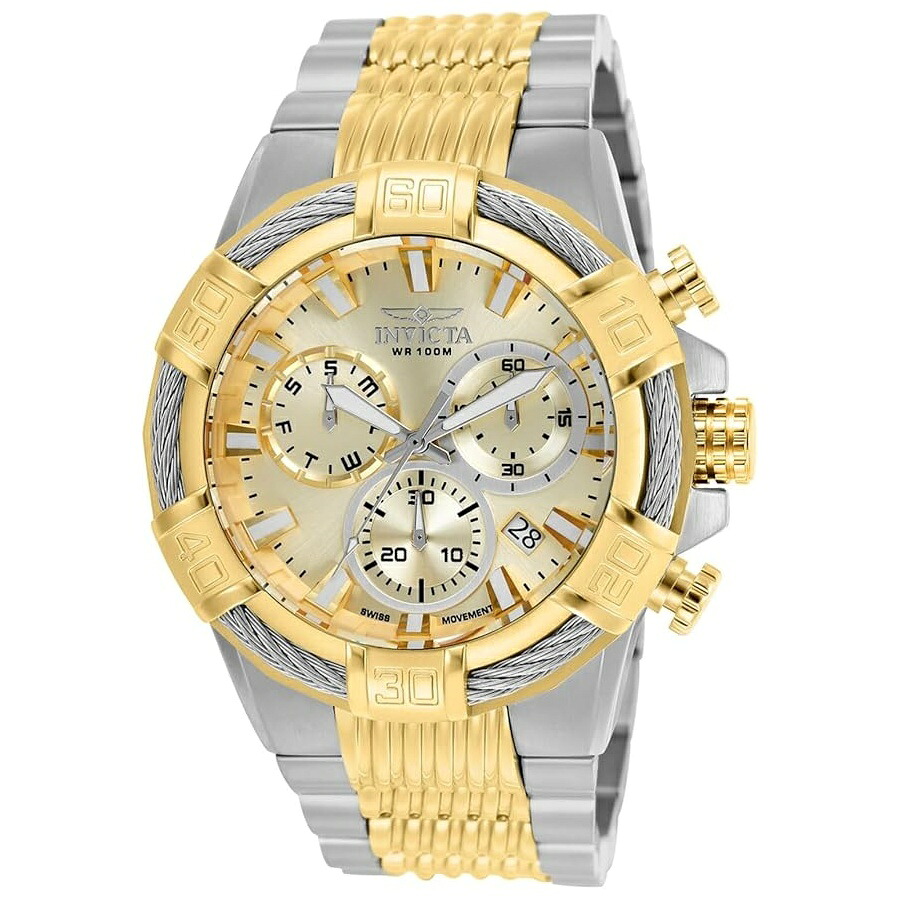 インヴィクタ メンズ ボルト クォーツ時計 ツートンカラーのステンレススチールストラップ付き 16 Invicta Men's Bolt Quartz Watch with Two-Tone-Stainless-Steel Strap, 16|i-selection