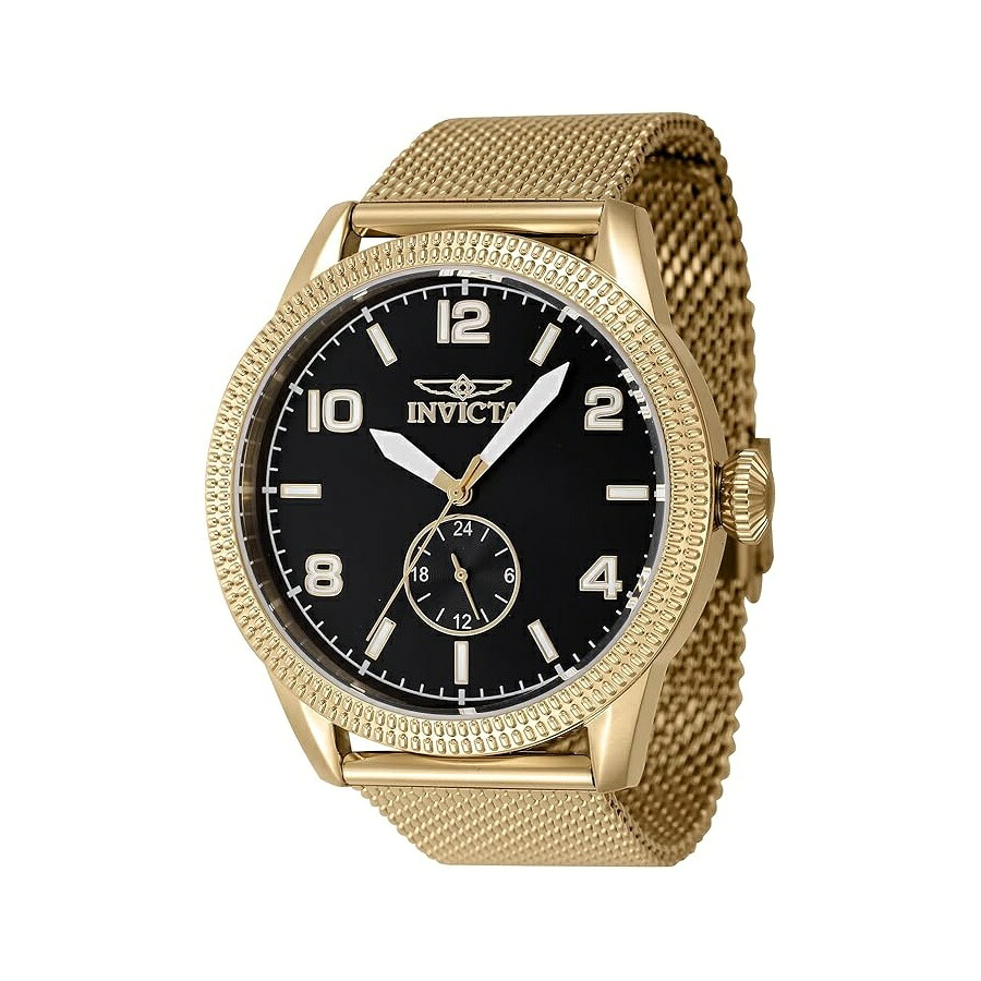 インヴィクタ ヴィンテージ メンズ 44mm ステンレススチール ゴールド ブラック ダイヤル VH60 クォーツ Invicta Vintage Men 44mm Stainless Steel Gold Black dial VH60 Quartz|i-selection