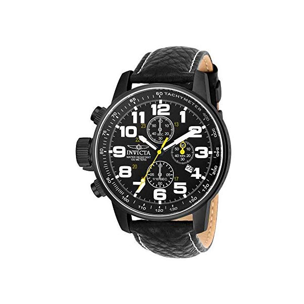 インビクタ 腕時計 INVICTA インヴィクタ フォース メンズ 男性用 3332 Invicta Men's 3332 Force Collection Stainless Steel Left-Handed Watch with Black Leather Band｜i-selection 15,630円