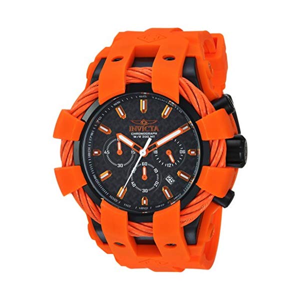 インビクタ 腕時計 INVICTA インヴィクタ ボルト メンズ 男性用 23872 Invicta Men\'s Bolt Stainless Steel Quartz Watch with Silicone Strap, Orange, 30 (Model: 23872)
