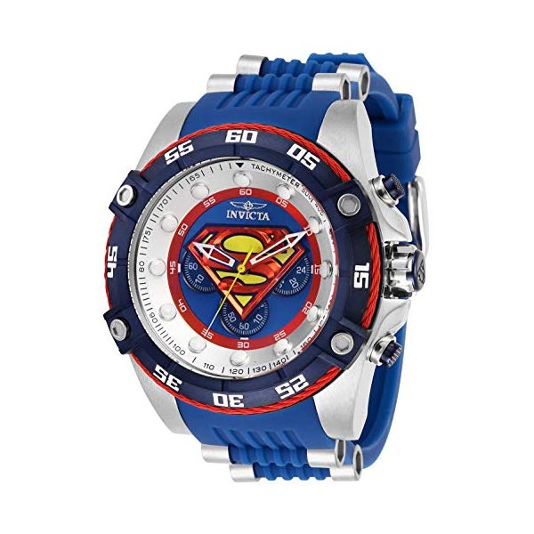 インビクタ INVICTA インヴィクタ 腕時計 ウォッチ 29121 スーパーマン DCコミック メンズ 男性用 Invicta Men's DC Comics Stainless Steel Quartz Watch with Silicone Strap, Blue, 26 (Model: 29121)｜i-selection