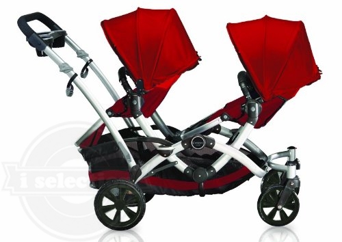 contours double stroller red