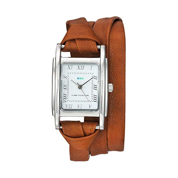 ラメールコレクションズ La Mer Collections ラメール レディース 腕時計 時計 La Mer Collections Women's Quartz Metal and Leather Casual Watch, Color:Brown (Model: LMMILWOOD011)