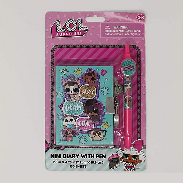 LOLサプライズ グッズ 図形 お人形さん あやつり人形 LOL Surprise Diary with Pom Pen on Card