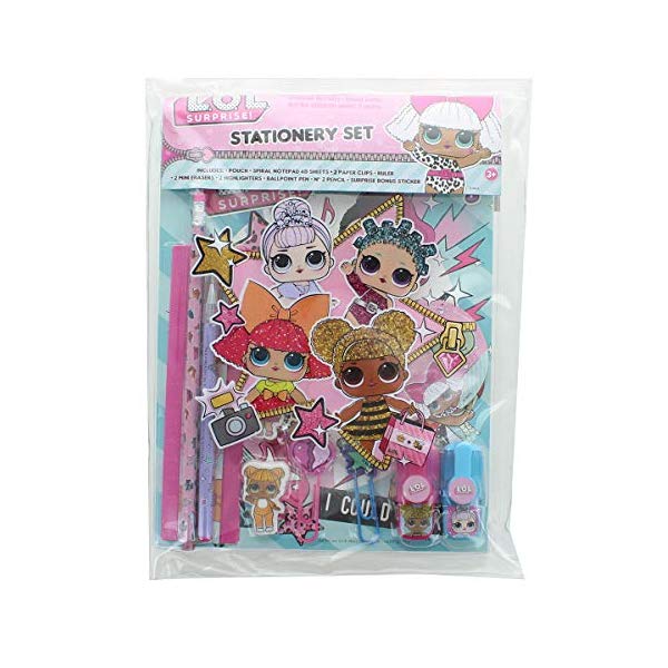 LOLサプライズ 手あそび グッズ 図形 あやつり人形 流行り物お人形さん LOL Surprise! 10pc Stationery Set インチ Bag Eraser HIGHLIGHTERS Pencil Ruler