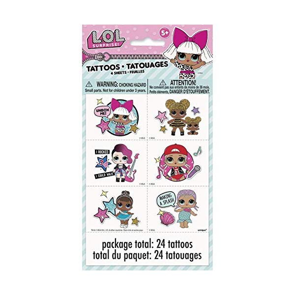 LOLサプライズ グッズ 図形 お人形さん あやつり人形 LOL Surprise! Tattoo Sheets [4 Per Package]