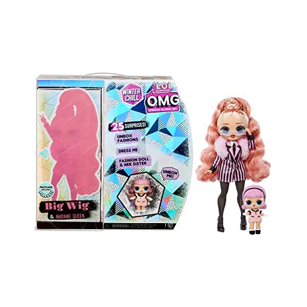 LOLサプライズ おもちゃ グッズ フィギュア 人形 ファッションドール L.O.L. Surprise! O.M.G. Winter Chill Big Wig Fashion Doll & Madame Queen Doll with 25 Surprises｜i-selection