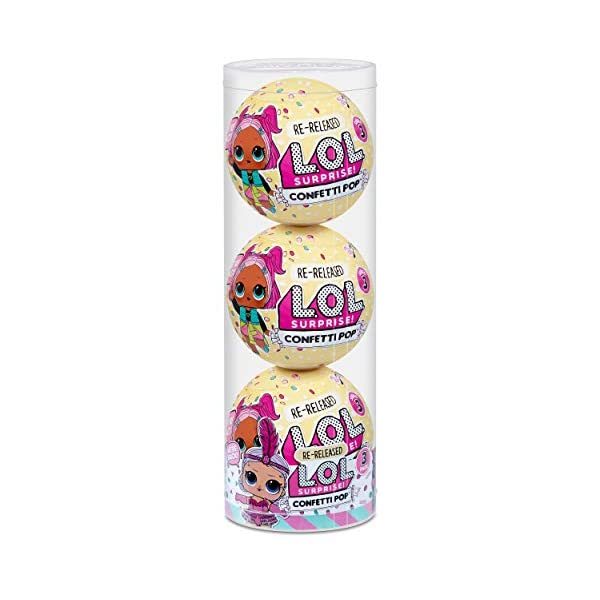 LOLサプライズ 3個セット おもちゃ グッズ フィギュア 人形 ファッションドール L.O.L. Surprise! Confetti Pop 3 Pack Waves 3 Re-Released Dolls Each with 9 Surprises｜i-selection 11,932円