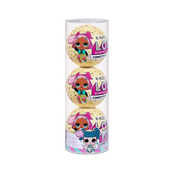 LOLサプライズ 3個セット おもちゃ グッズ フィギュア 人形 ファッションドール L.O.L. Surprise! Confetti Pop 3 Pack Glamstronaut 3 Re-Released Dolls Each with 9 Surprises (571964)
