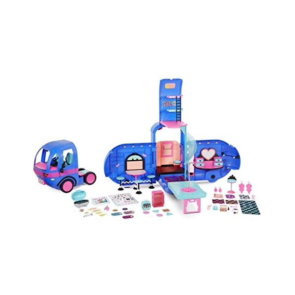 LOLサプライズ キャンピングカー グランピング おもちゃ グッズ フィギュア 人形 ファッションドール LOL Surprise 4-in-1 Glamper Fashion Camper with 55+ Surprises Fully-Furnished with Light Up Pool, Water Slide, Bunk Beds, Cafe, Bathroom, Closet