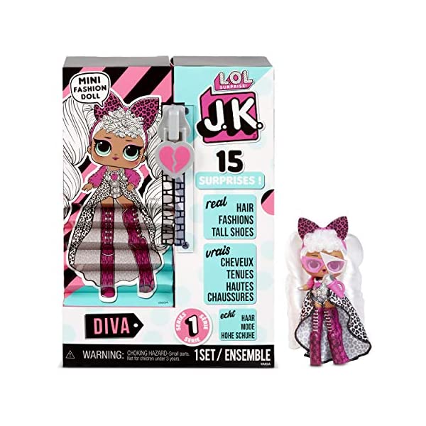 LOLサプライズ JKミニファッションドール おもちゃ グッズ フィギュア 人形 ファッションドール L.O.L. Surprise! JK Diva Mini Fashion Doll with 15 Surprises