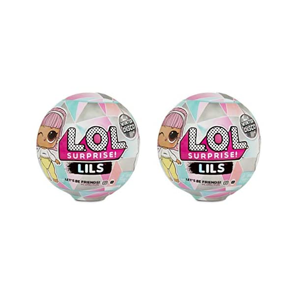 LOLサプライズ ウィンターディスコ 2個セット おもちゃ グッズ フィギュア 人形 ファッションドール L.O.L. Surprise Lils Winter Disco Series with 5 Surprises (2-Pack)|i-selection
