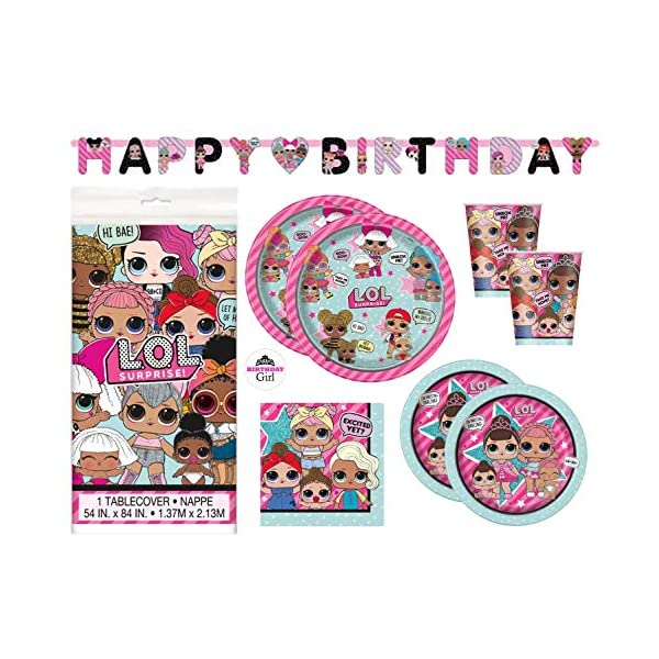 21超人気 Plates Cake And Dinner Set Supplies Party Birthday Lol ファッションドール 人形 フィギュア グッズ おもちゃ Lolサプライズ Cups 16 Serves Banner With Deluxe Decorations Napkins J Mamanminimaliste Com