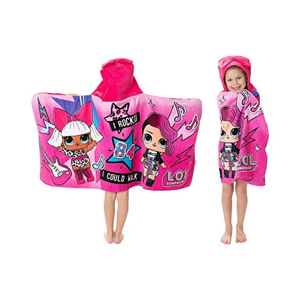LOLサプライズ スイミング バスタオル おもちゃ グッズ フィギュア 人形 ファッションドール L.O.L. Surprise! Soft Cotton Hooded Bath Towel Wrap 24” x 50” Pink
