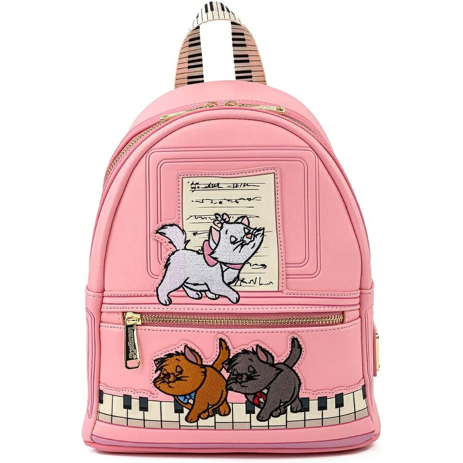 Loungefly ディズニー アリストキャット ピアノ キティ レディース ダブルストラップ ショルダーバッグ 財布 Loungefly Disney Aristocats Piano Kitties Womens Double Strap Shoulder Bag Purse｜i-selection