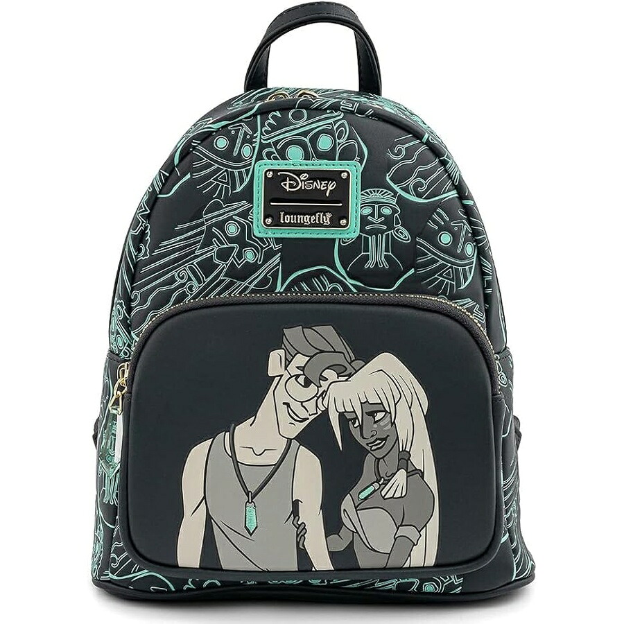Loungefly ウォルトディズニー アトランティス 20 周年不死化 Kida Milo レディース ダブルス落とし穴 ショルダーバッグ 札入れ Loungefly Disney Atlantis 20th Anniversay Kida Milo Womens Double Strap Shoulder Bag Purse