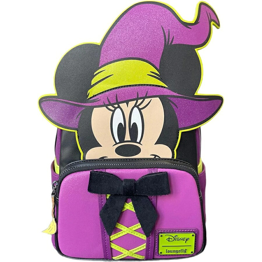 Loungefly ディズニー めちゃくちゃかわいい魔女ミニー コスプレ GITD ミニ バックパック BCT 限定 Loungefly Disney Wickedly Cute Witch Minnie Cosplay GITD Mini Backpack BCT Exclusive｜i-selection