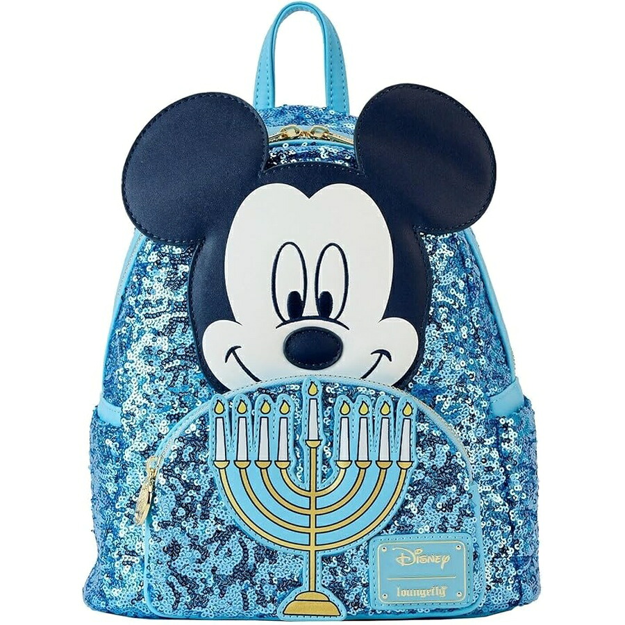 ラウンジフライ ディズニー ミッキー ハッピーハヌカ 本枝の燭台 ミニリュック ディズニー スタンダード Loungefly Disney Mickey Happy Hanukkah Menorah Mini Backpack Disney Standard｜i-selection