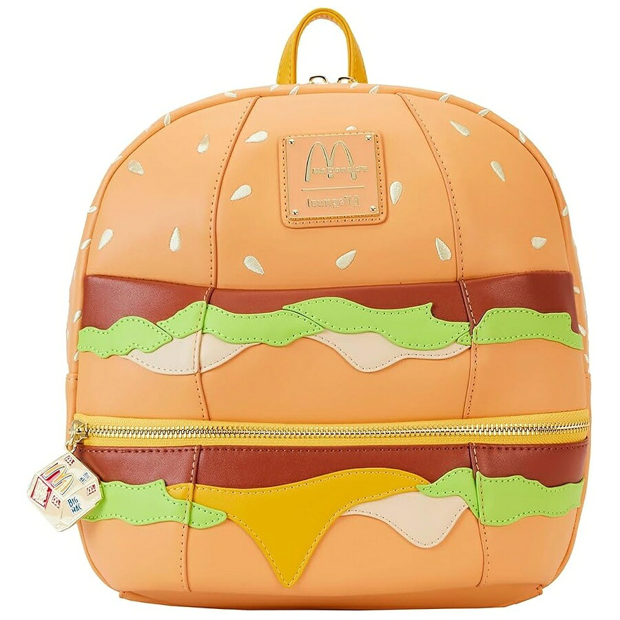 待ち合い室飛球 マクドナルド ビッグマック フィギュラル ミニ うしろ側風呂敷き包み Loungefly McDonald\u0027s Big Mac Figural Mini Backpack