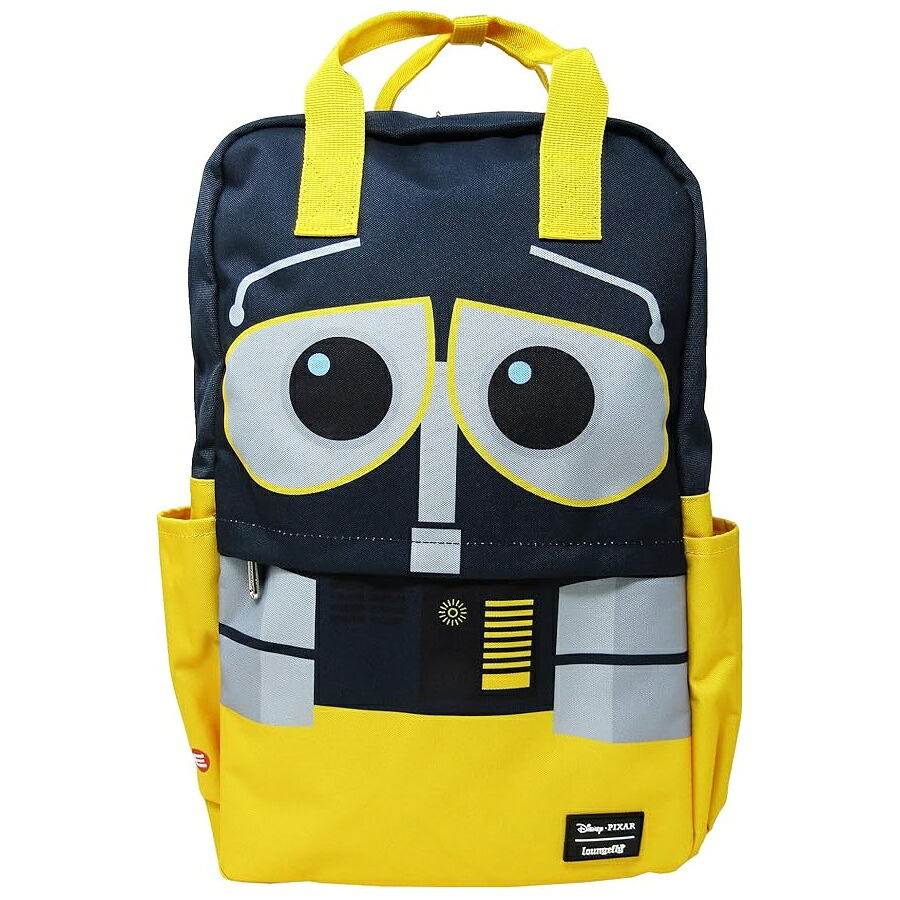 ラウンジフライ x ディズニー ピクサー WALL-E スクエア ナイロン バックパック (フリーサイズ イエロー マルチ) Loungefly x Disney Pixar WALL-E Square Nylon Backpack (One Size, Yellow Multi)｜i-selection 14,399円