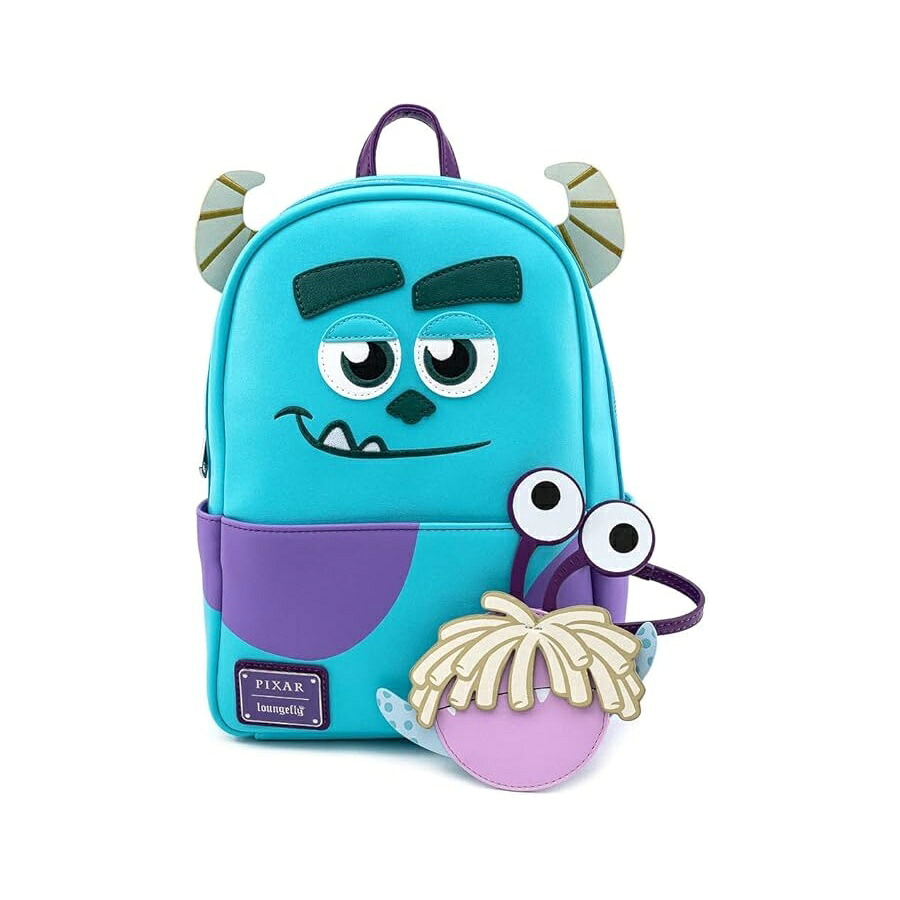 Loungefly ディズニー サリー ブーポーチ付き コスプレ レディース ダブルストラップ ショルダーバッグ 財布 Loungefly Disney Sully with Boo Pouch Cosplay Womens Double Strap Shoulder Bag Purse|i-selection