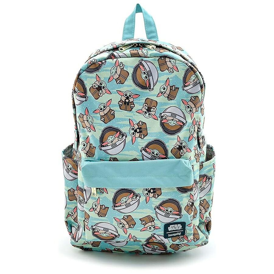 Loungefly スターウォーズ ベイビーヨーダ トスパターン マンダロリアン バックパック Loungefly Star Wars Baby Yoda Toss Pattern The Mandalorian Backpack｜i-selection