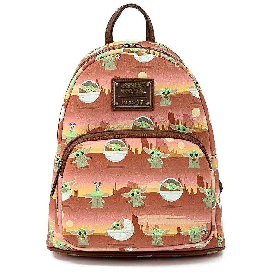 Loungefly x スター・ウォーズ マンダロリアン ザ・チャイルド ベビーヨーダ 総柄プリント ミニバックパック Loungefly x Star Wars The Mandalorian The Child Baby Yoda Allover Print Mini Backpack|i-selection