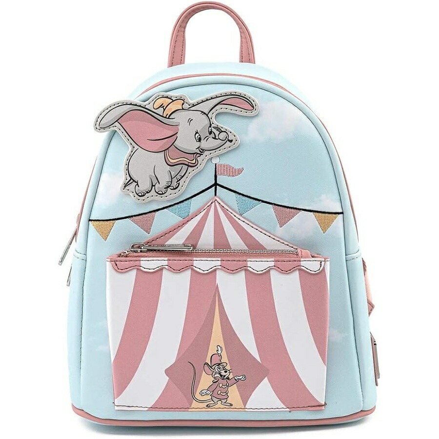 Loungefly ディズニー ダンボ フライング サーカス テント レディース ダブルストラップ ショルダーバッグ 財布 Loungefly Disney Dumbo Flying Circus Tent Womens Double Strap Shoulder Bag Purse｜i-selection