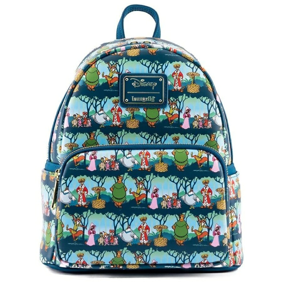 Loungefly ディズニー ロビン フッド シャーウッド オールオーバー プリント レディース ダブルストラップ ショルダーバッグ 財布 Loungefly Disney Robin Hood Sherwood All Over Print Womens Double Strap Shoulder Bag Purse|i-selection