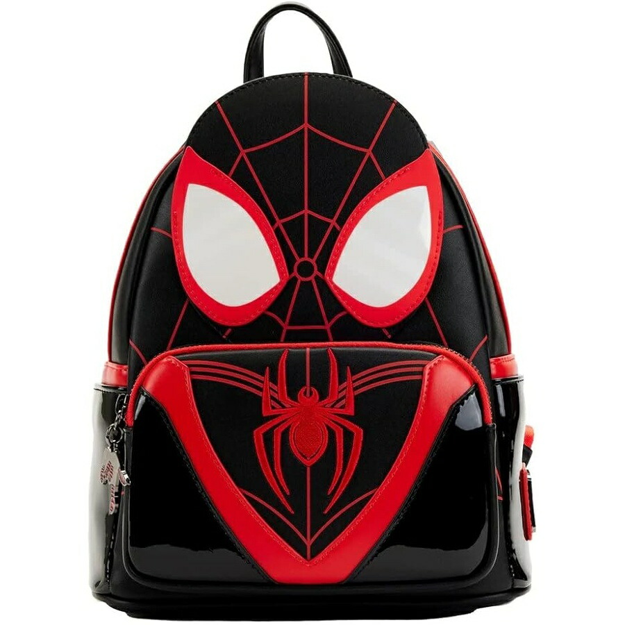 Loungefly マーベル マイルズ モラレス コスプレ レディース ダブルス落とし穴 ショルダーバッグ 札入れ Loungefly Marvel Miles Morales Cosplay Womens Double Strap Shoulder Bag Purse