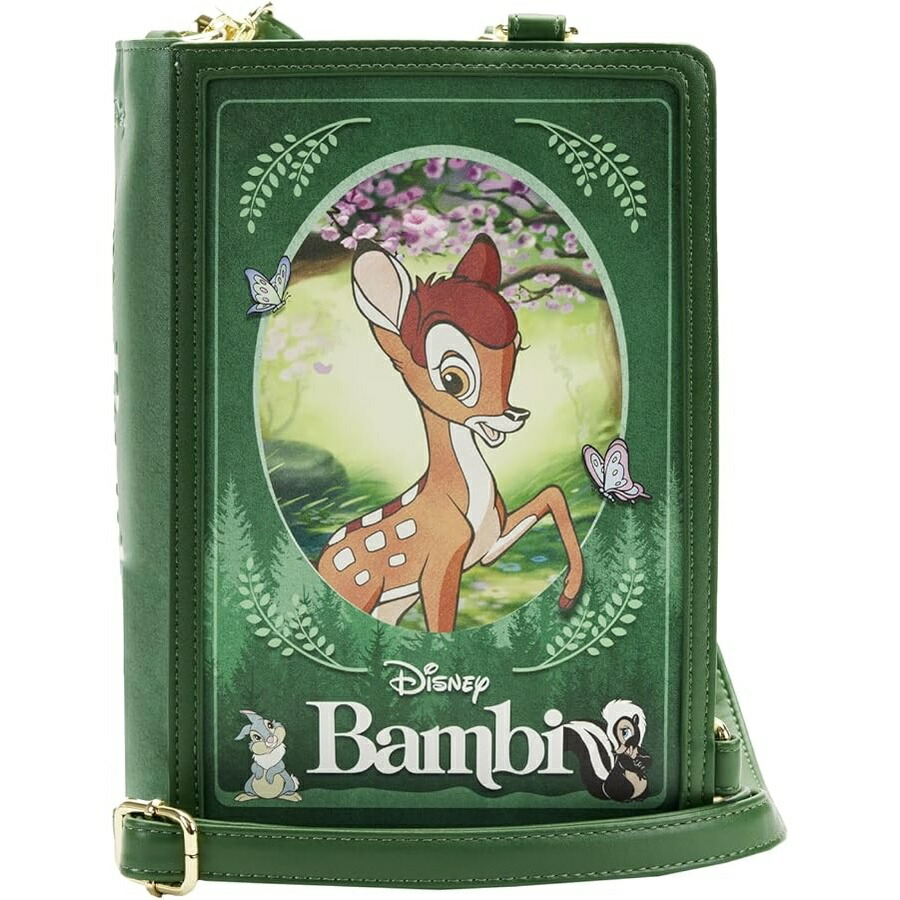Loungefly ディズニー クラシック ブック バンビ コンバーチブル クロスボディバッグ Loungefly DISNEY CLASSIC BOOKS BAMBI CONVERTIBLE CROSS BODY BAG｜i-selection