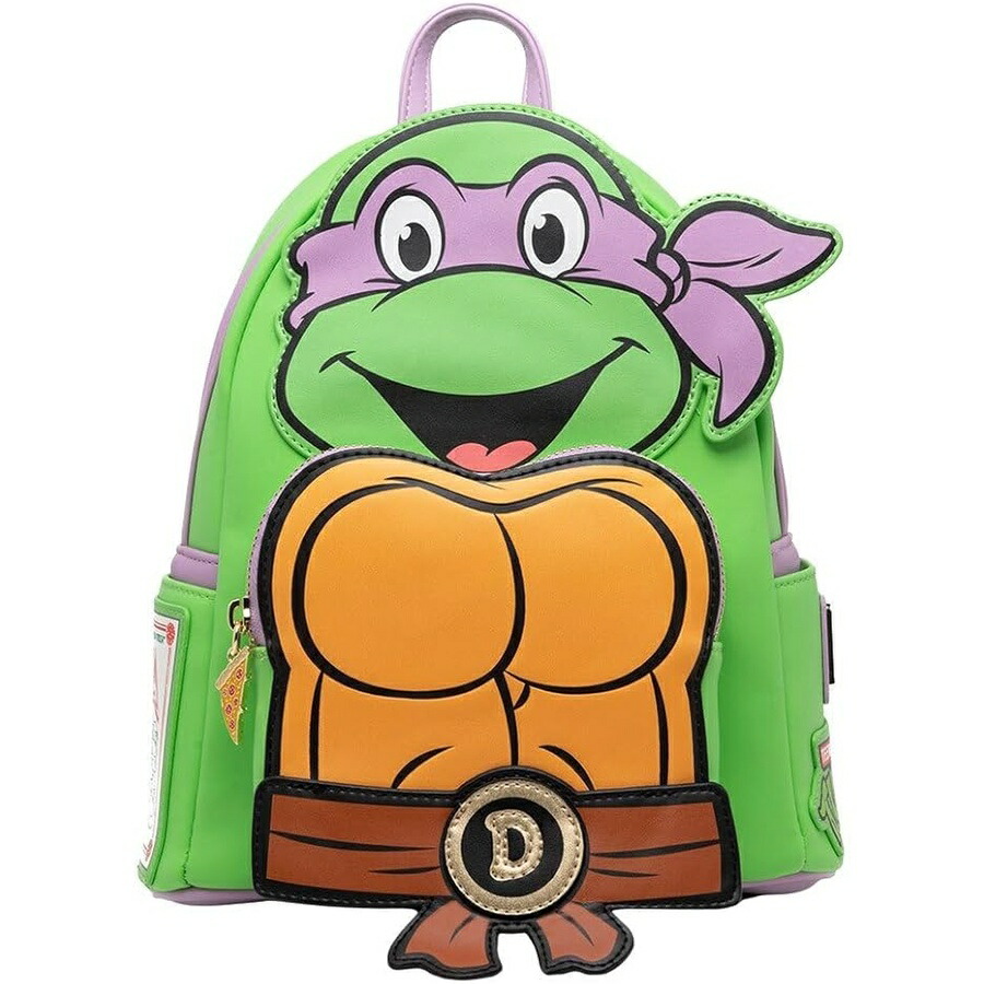 Loungefly ニコロデオン TMNT ドナテロ コスプレ レディース うしろ側風呂敷き包み Loungefly Nickelodeon TMNT Donatello Cosplay Women\u0027s Backpack