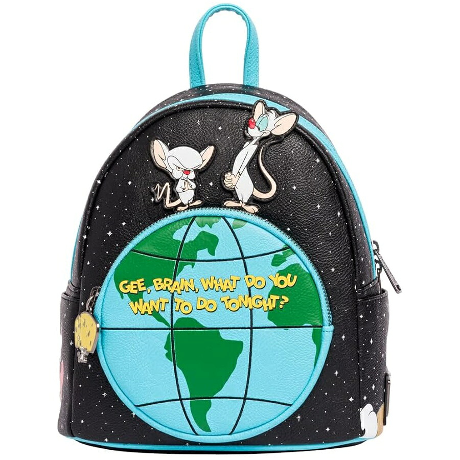 ラウンジフライ ピンキーと脳が世界を征服 ミニ バックパック Entertainment Earth 限定 Loungefly Pinky and The Brain Take Over The World Mini-Backpack Entertainment Earth Exclusive|i-selection