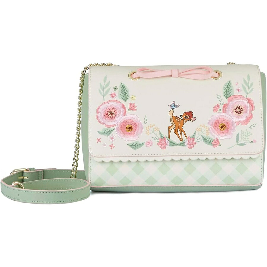 ラウンジフライ ディズニー バンビ スプリングタイム ギンガム クロスボディ Loungefly Disney Bambi Springtime Gingham Crossbody|i-selection