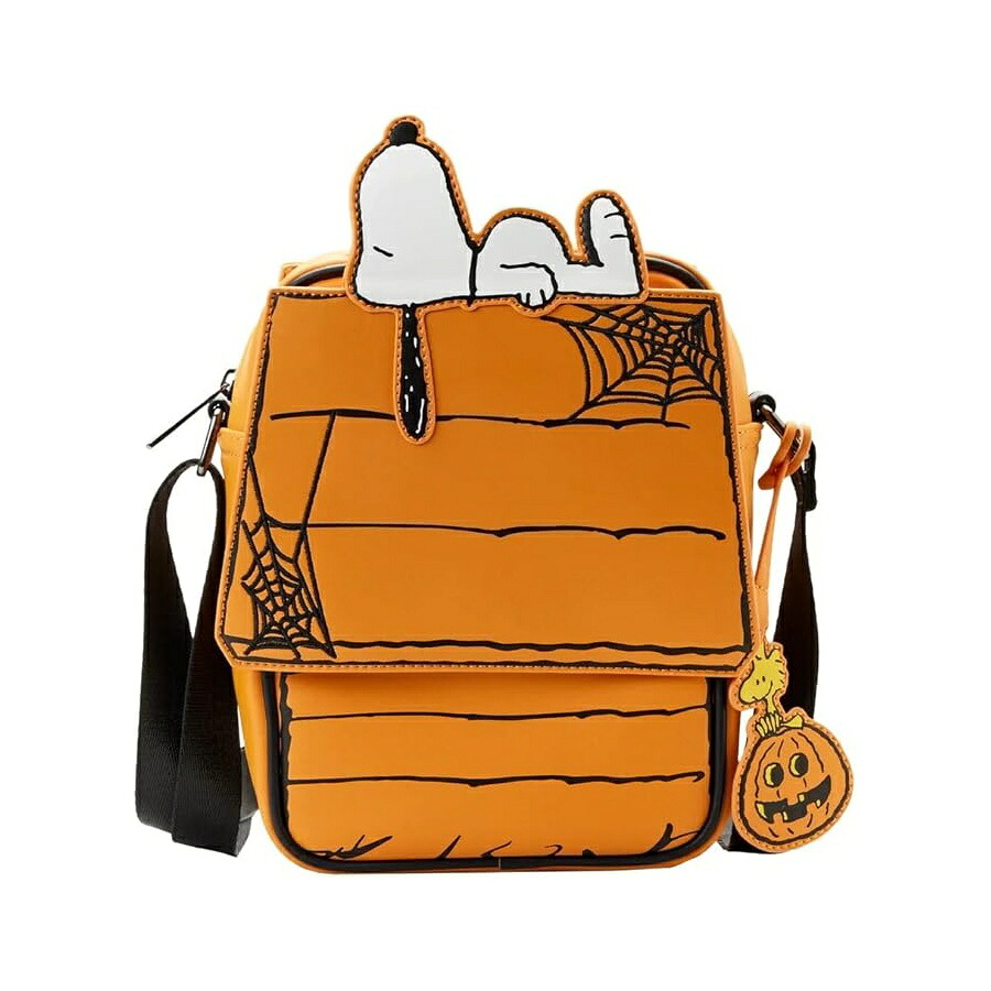 ラウンジフライ ピーナッツ グレート パンプキン スヌーピー ドッグハウス クロスボディバッグ Loungefly Peanuts Great Pumpkin Snoopy Doghouse Crossbody Bag|i-selection