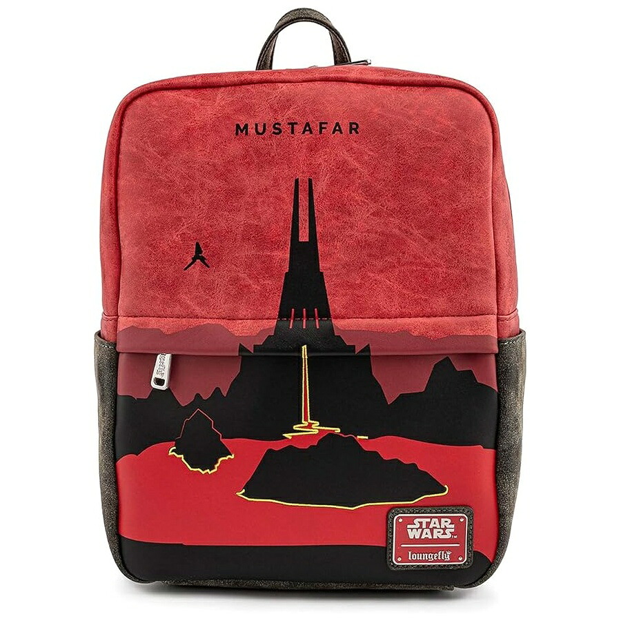 Loungefly スターウォーズ ランズ ムスタファー スクエア レディース ダブルストラップ ショルダーバッグ 財布 Loungefly Star Wars Lands Mustafar Square Womens Double Strap Shoulder Bag Purse|i-selection