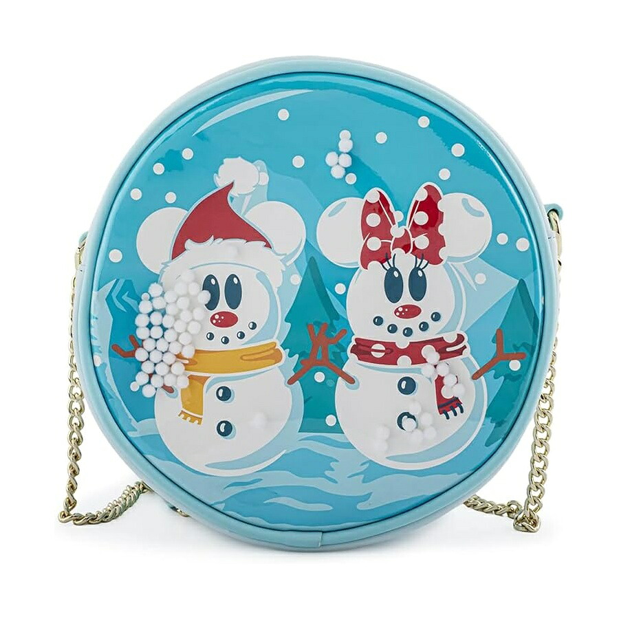 Loungefly X ディズニー ミッキー & ミニー スノーグローブ クロスボディバッグ ファッションかわいいクロスボディバッグ Loungefly X Disney Mickey & Minnie Snow Globe Crossbody Bag Fashion Cute Crossbody Bags|i-selection