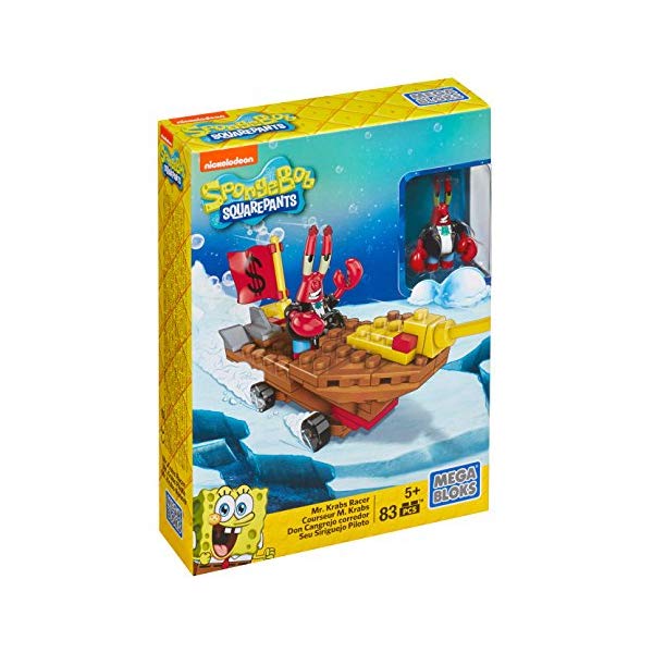 送料無料 メガブロック スポンジボブ ブロック おもちゃ Mega Bloks Spongebob Squarepants Mr Krabs Racer Playset 高速配送 Matijevic Rs