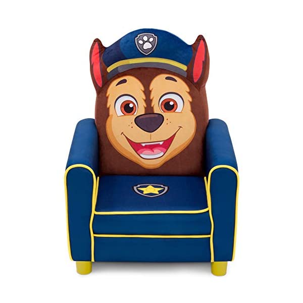 パウパトロール キッズチェア ソファ ローチェア 子供椅子 キッズソファ 入学祝 入園祝 卒園祝 お誕生日 プレゼント 自宅学習 Delta Children Figural Upholstered Kids Chair, Nick Jr. PAW Patrol Chase, Blue｜i-selection