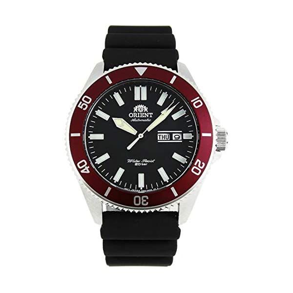 オリエント 腕時計 オートマチック 自動巻き メンズ 男性用 ORIENT RA-AA0010B 時計 ウォッチ Orient RA-AA0011B Men's Kano Silicone Band Red Bezel Black Dial Automatic Dive Watch