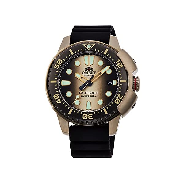 オリエント 腕時計 スポーツ ダイバー オートマチック 自動巻き ORIENT RA-AC0L05G00B 時計 ウォッチ Orient M-Force 70th Anniversary Gold Jaguar Focus Limited Edition Diver's 200m Sports Automatic Sapphire Glass Watch RA-AC0L05G