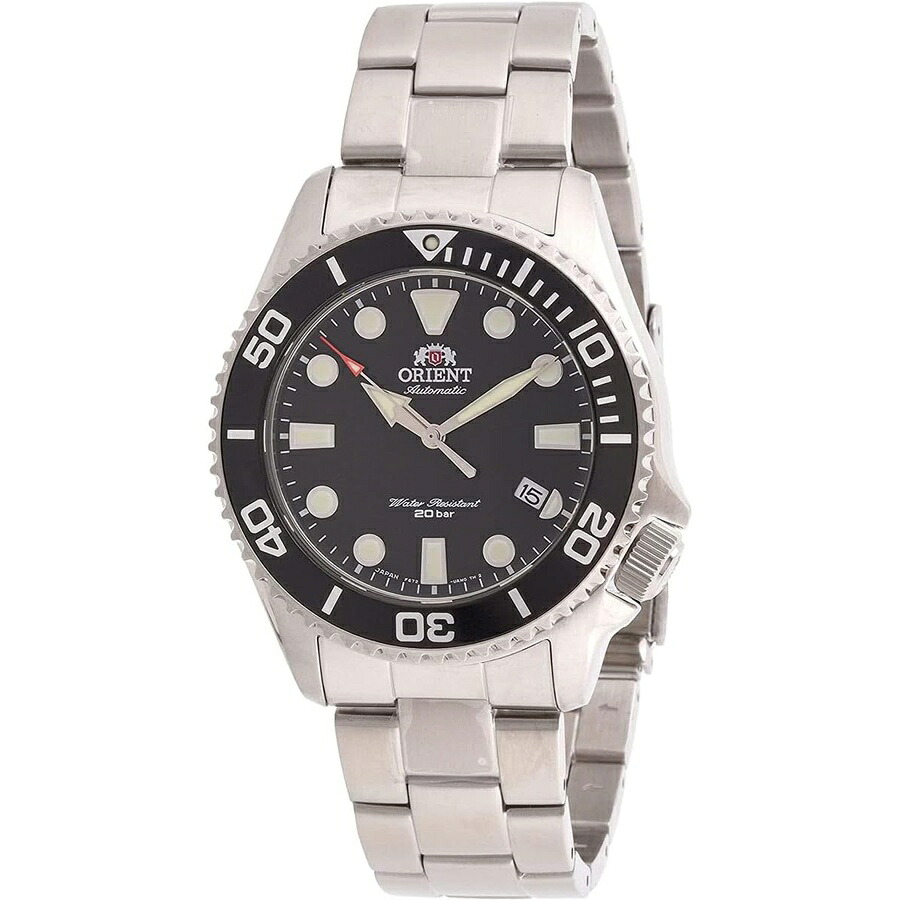 ORIENT スポーツ自動巻き腕時計 メンズ RA-AC0K01B00C ブラック ブレスレット ORIENT Sports Automatic Watch for Men RA-AC0K01B00C, Black, Bracelet|i-selection