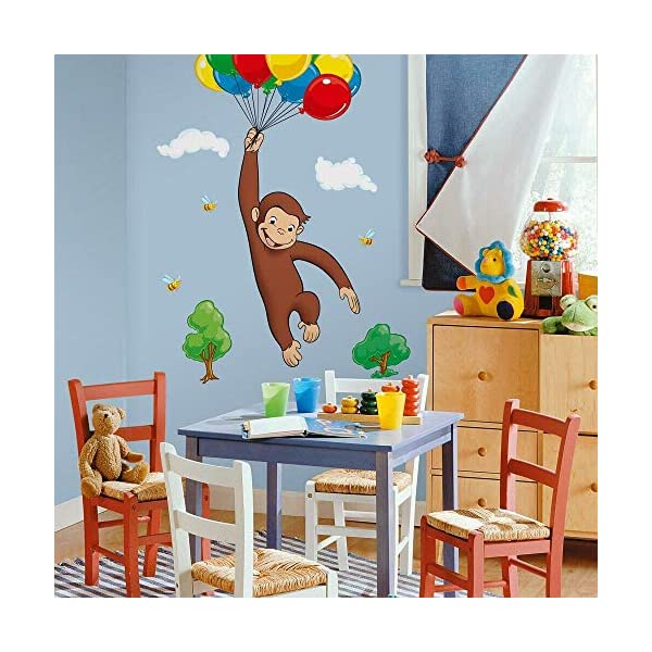 【楽天市場】おさるのジョージ サル 猿 ウォールステッカー デカール 壁 シール グッズ RoomMates Curious