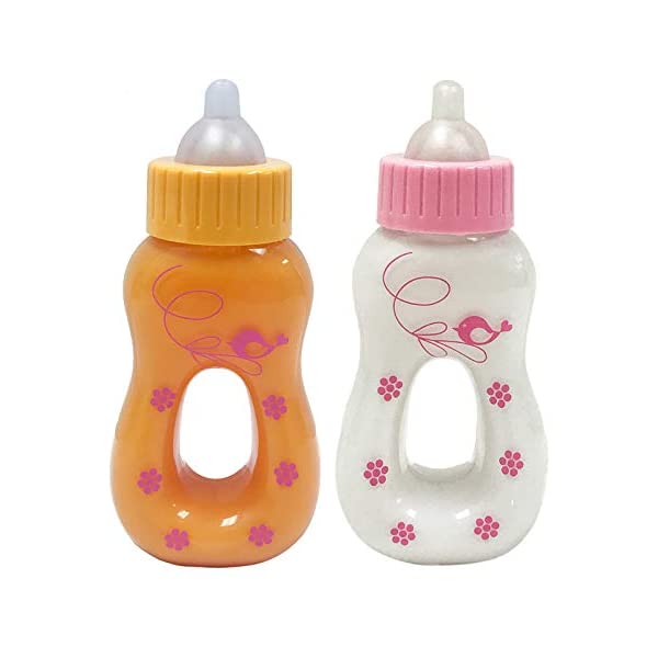 パラダイスギャラリーズ 哺乳瓶 ミルク ベビードール 赤ちゃん 人形 着せ替え リアル 本物そっくり おままごと おもちゃ Paradise Galleries Reborn Baby Doll Accessory Magic Bottles Set Disappearing Milk Juice Baby Doll Bottles Age 3 Psicologosancora Es