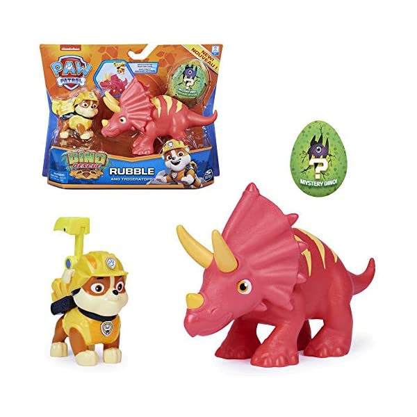 パウパトロール おもちゃ グッズ レスキュー 知育玩具 映画 ラブル 恐竜 フィギュア Paw Patrol Dino Rescue (Rubble)