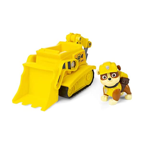 パウパトロール 手あそび グッズ レスキュー 知育手あそび 活動写真 ラブル ブルドーザ ビークル Paw Patrol 6056857 Basic Vehicle Rubble, Multicolored その他-知育玩具・学習玩具-おもちゃ