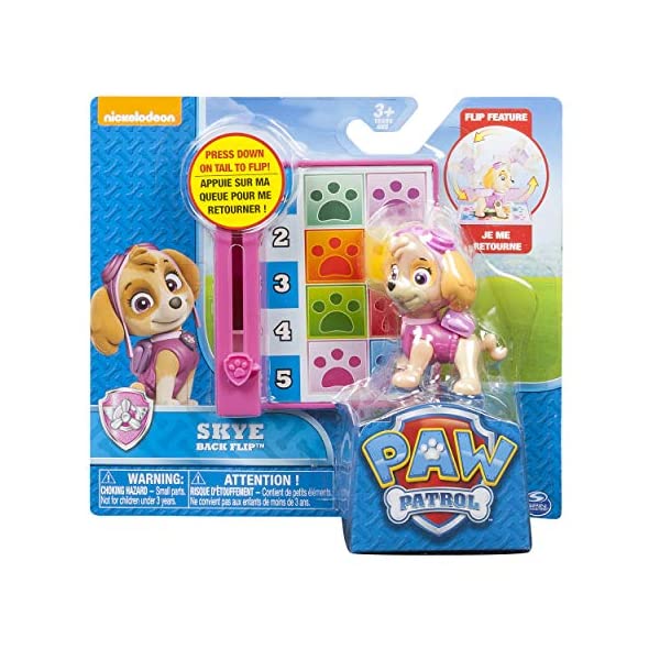 楽天市場 パウパトロール おもちゃ グッズ レスキュー 知育玩具 映画 スカイ 動く ジャンプ Paw Patrol Action Pack Pup Back Flip Skye I Selection